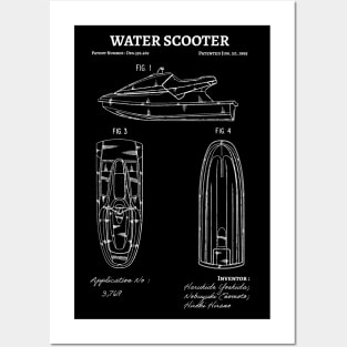 Water Scooter Patent / water scooter gift idea Posters and Art